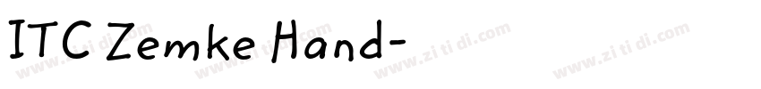 ITC Zemke Hand字体转换